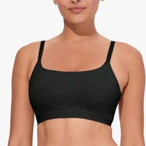 Tommy John No Show Scoop Bralette Solid Black Wireless Comfort Size Small